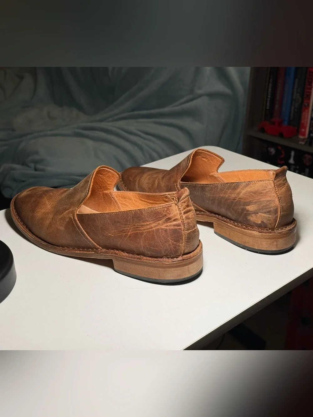 Classic Men's Slip-On Leather Loafers in Brown